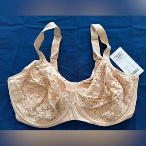 Elegant Lace Women's Bra in Cream